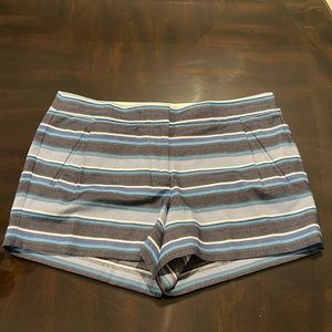 J. Crew Women’s Blue Striped Shorts size 10 NWT